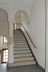 Escalier emprunté par Léonie pour rejoindre sa chambre